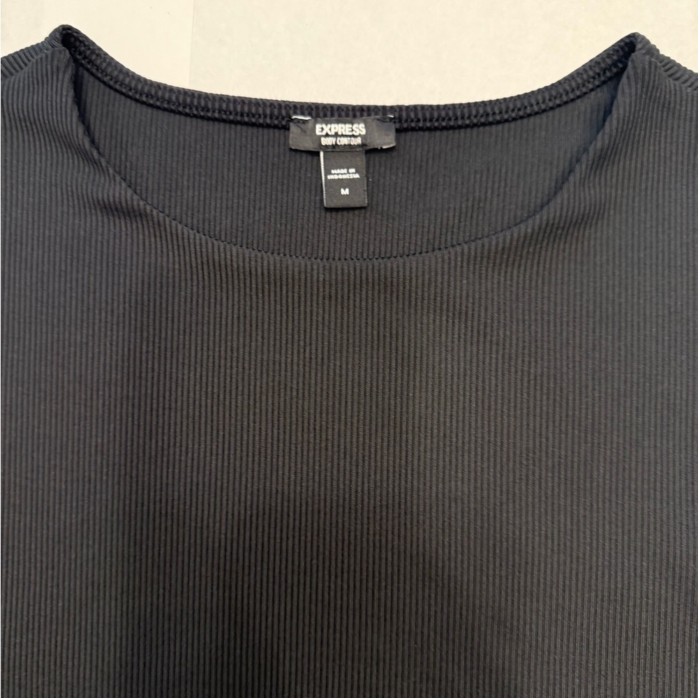 Express Sleek Black Sleeveless Bodysuit - Picture 2 of 4